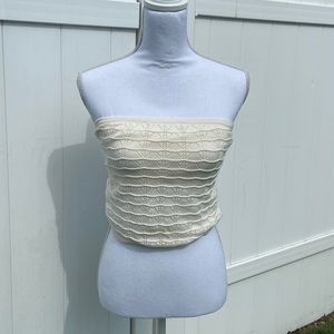 NWOT American Eagle Cream Knit Tube Top